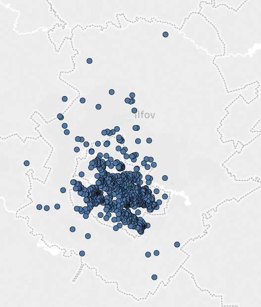 mapped employee commute time calculations