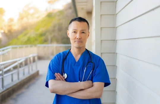 young medical professional with a stethescope