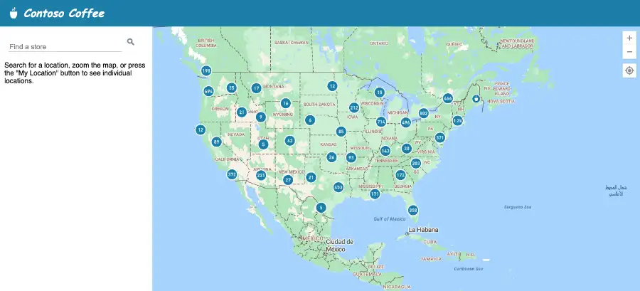 a store locator location-based app